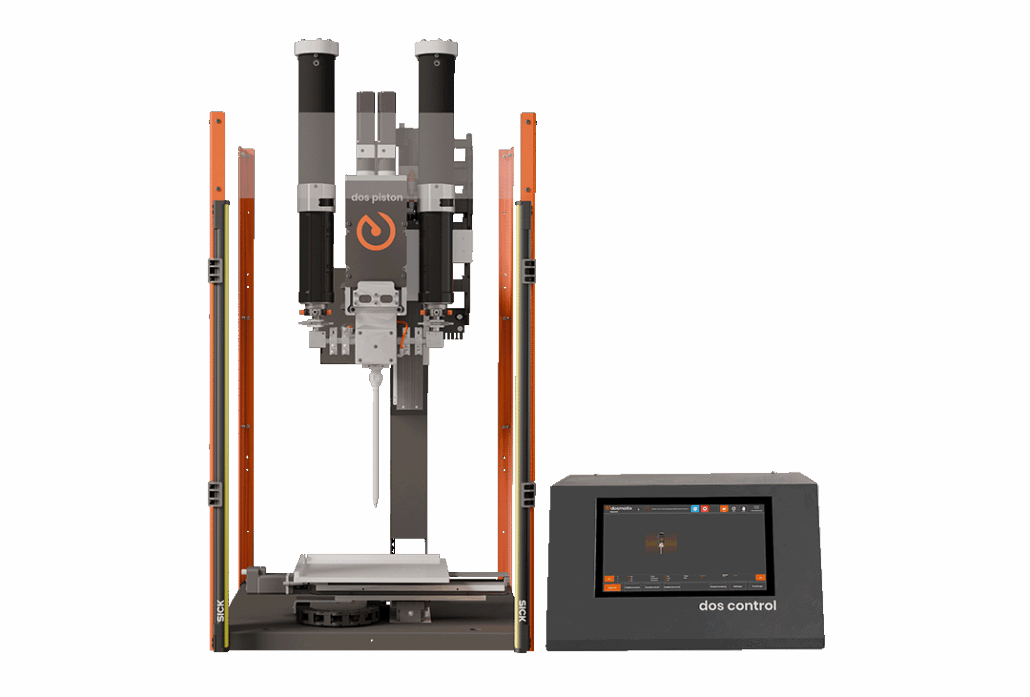 Cartesian dispensing robot incl. control unit