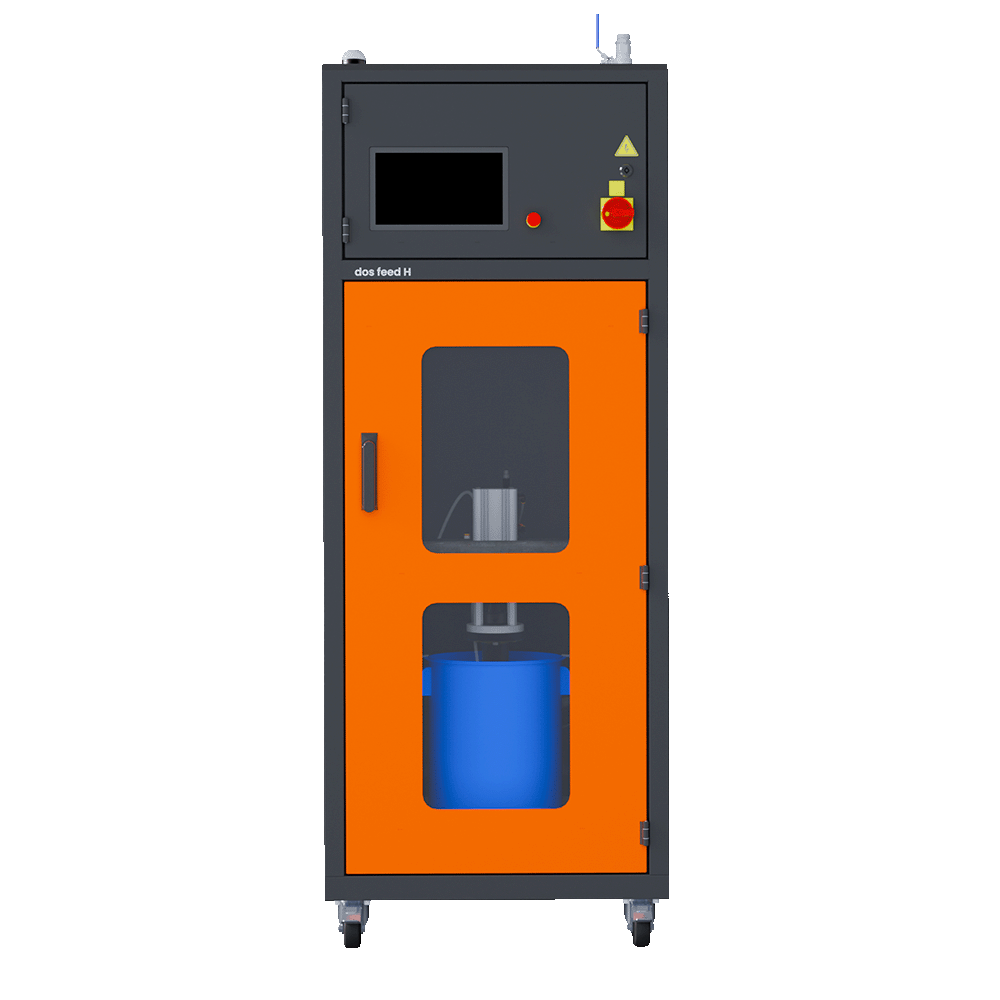 Material preparation system for feeding material from hobbocks - dos feed H